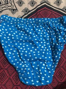 Blue Briefs with White Hearts