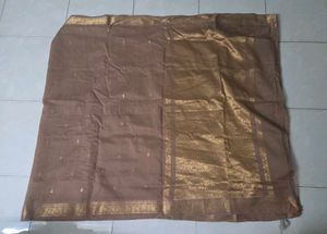 Gorgeous pure cotton saree with Gold Zari