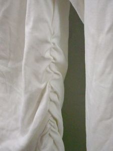 Chic White Ruched Long Sleeve Top