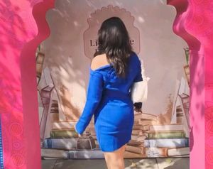chic navy blue winter dress women