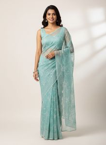 Organza Saree Farewell/College/Festive