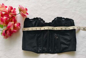 Elegant Black Lace Corset Top
