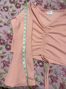 Cute Pink Ruched Crop Top