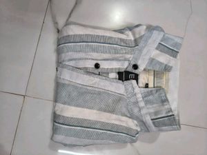 Men's Striped Button-Up Shirt