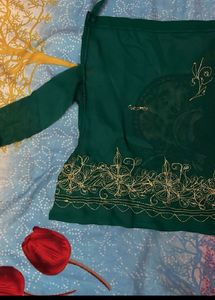 💚90s Bollywood Green Embroidered Ethnic Blouse💚