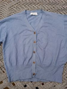 Blue Knit Cardigan