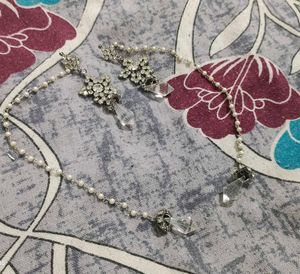 Stunning Pearl and Crystal Earrings with Latakan