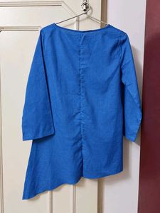 Blue Denim Look Khadi Style Top