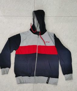 Color Block Zip Up Hoodie