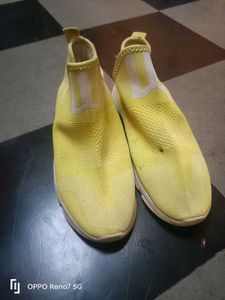 Yellow Slip-On Sneakers