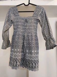 Patterned Mini Dress