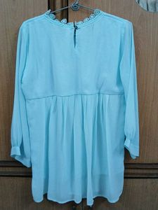 Embroidered Light Blue Kurta