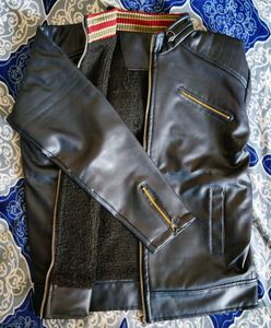 Stylish dark blue Leather Jacket