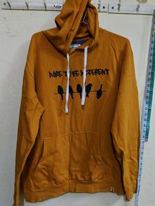 Mustard Yellow Hoodie with Bird Graphic