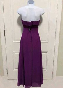 Strapless Purple Maxi Dress