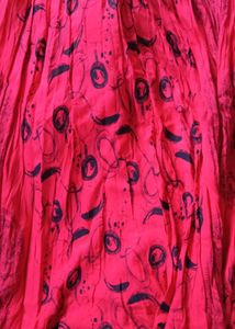 Vibrant Red Ethnic Skirt