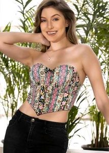 Clovia Padded Underwired Floral Print Bra Blouse