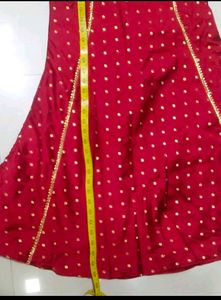 Beautiful Red Kurta with Gold Dots