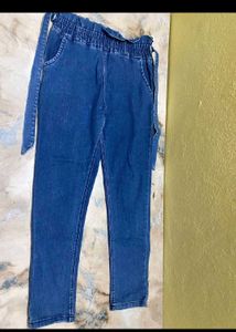 High Waisted Blue Denim Pants