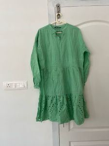Chic Green Embroidered Kurta
