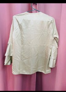 Satin Bell Sleeve Top