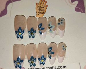 floral designs press on nails