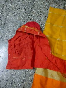 Price dropped Vibrant Yellow &amp; Orange blouse