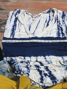 Tie-Dye V-Neck Casual Dress