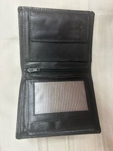 Classic Black Leather Bifold Wallet