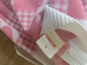 Cute Pink &amp; White Plaid Heart Top