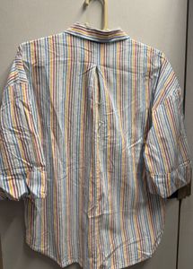 Colorful Striped Button-Up Shirt