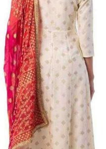 Elegant Cream Printed Kurta