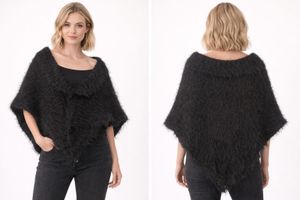 Black Fuzzy woollen shrug