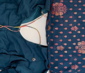 sea green saree with stiched blouse