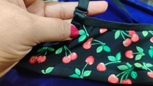 Cute Cherry Print Bra &amp; Panty Set