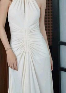white bodycon maxi dress