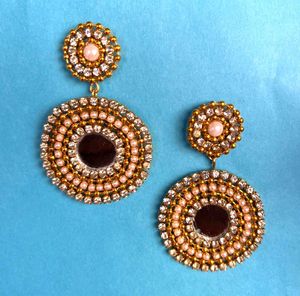 Glamorous Gold & Pearl Earrings