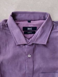 BASICS Purple Button-Down Shirt