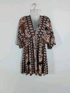 Multicolor Printed Casual Western Dress (Women)