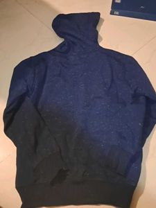 Blue Graphic Print Hoodie