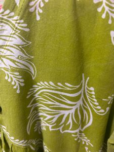 Green Floral Kurta