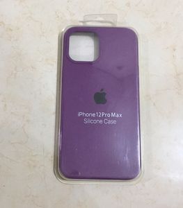 IPhone 12ProMax Silicone Phone Case Cover Dark Purple Colour