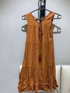 Flowy Tiered Orange Summer Dress