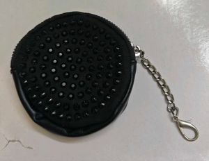 Sparkling Black Coin Pouch