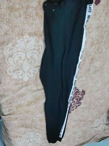 Black Joggers with Striped Side