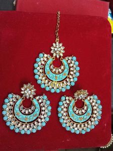 Stunning Turquoise & Kundan Jewellery Set