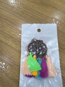 Vibrant Tassel Earrings &amp; Charms Set