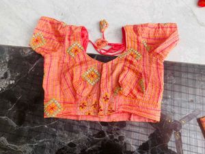 Peach Lehenga Choli Set