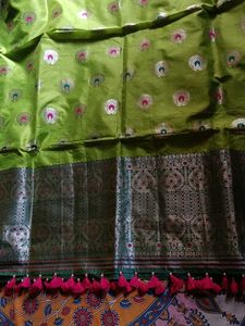 Green Silk Blend Assamese traditional makhela sado
