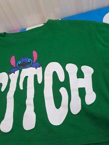 Buy One Top Get Stitch Green Tee Free
